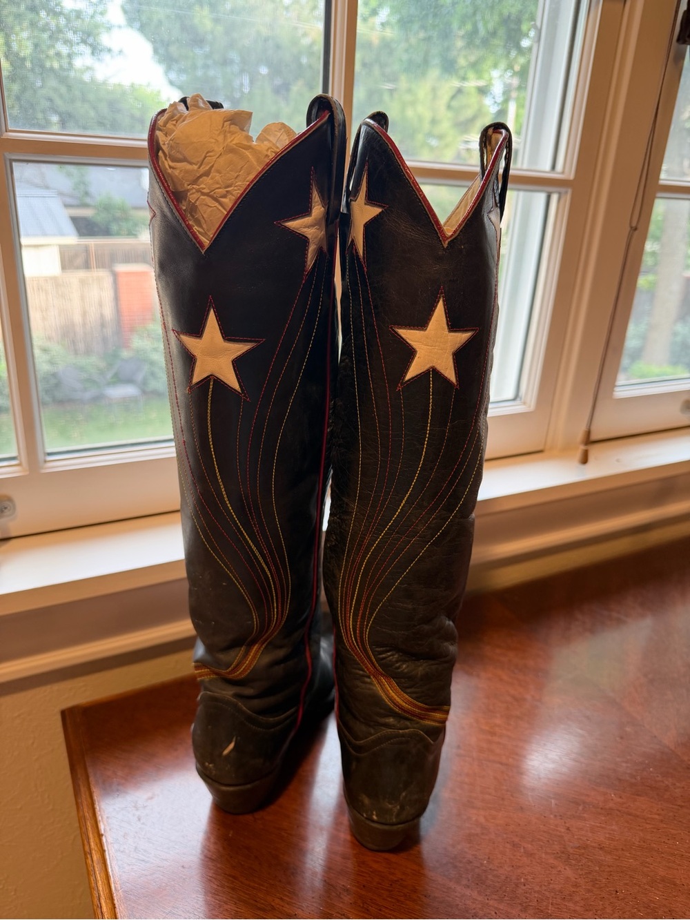 Red, White and Navy Blue.  Star Cowboy Boots. Perfect for the 4th of July 🇺🇸